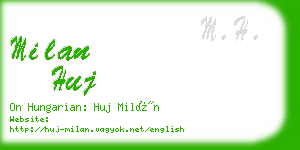 milan huj business card
